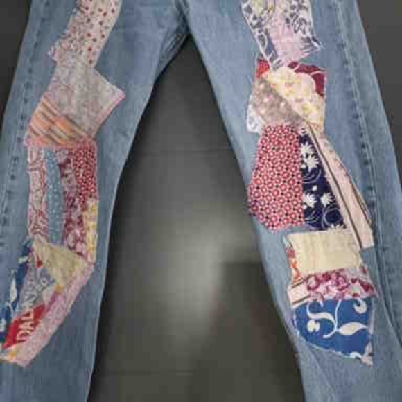 Levi 501 Women's Jeans with Patchwork. Size 36 Waist 32 length - Picture 1 of 6